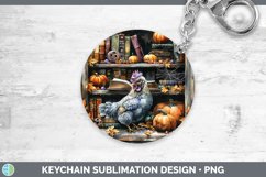 Book Halloween Chicken Keychain Sublimation Keyring Designs Product Image 1