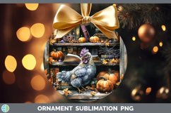 Book Halloween Chicken Ornament Sublimation Bauble Designs Product Image 1