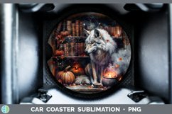 Book Halloween Wolf Car Coaster Sublimation Coaster Designs Product Image 1