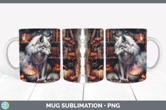 Book Halloween Wolf Mug Wrap Sublimation Coffee Cup Designs Product Image 1