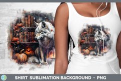 Book Halloween Wolf Shirt Sublimation Sublimation Background Product Image 1