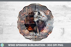 Book Halloween Wolf Wind Spinner Sublimation Spinner Designs Product Image 1