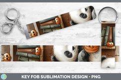 Book Halloween Panda Key Fob Sublimation Wristlet Designs Product Image 1