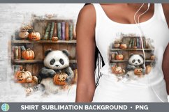 Book Halloween Panda Shirt Sublimation Sublimation Backgroun Product Image 1