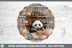 Book Halloween Panda Wind Spinner Sublimation Spinner Design Product Image 1
