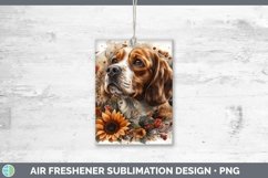 Autumn Sunflower Dog Beagle Air Freshener Sublimation Car Fr Product Image 1