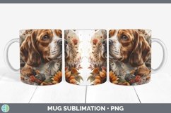 Autumn Sunflower Dog Beagle Mug Wrap Sublimation Coffee Cup Product Image 1