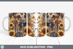 GorgeousAutumn Sunflower Dog Mug Wrap design.
