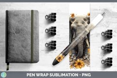 Autumn Boho Elephant Pen Wrap Sublimation Epoxy Pen Designs Product Image 1