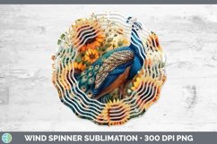 Autumn Boho Peacock Wind Spinner Sublimation Spinner Designs Product Image 1