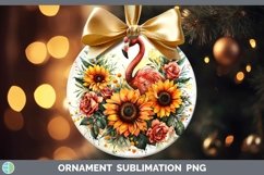 Autumn Boho Flamingo Ornament Sublimation Bauble Designs Product Image 1
