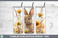 Autumn Boho Bunny Tumbler Sublimation 20 oz Skinny Tumbler D Product Image 1