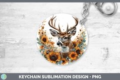 Autumn Boho Deer Keychain Sublimation Keyring Designs Product Image 1