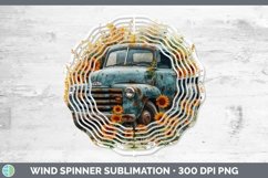 Autumn Boho Vintage Truck Wind Spinner Sublimation Spinner D Product Image 1
