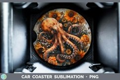 Autumn Boho Octopus Car Coaster Sublimation Coaster Designs Product Image 1