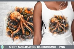 Autumn Boho Octopus Shirt Sublimation Sublimation Background Product Image 1