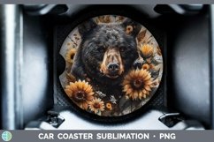 Autumn Boho Bear Car Coaster Sublimation Coaster Designs Product Image 1