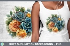 Autumn Boho Succulents Shirt Sublimation Sublimation Backgro Product Image 1