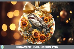 Autumn Boho Shark Ornament Sublimation Bauble Designs Product Image 1