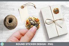 Autumn Boho Shark Stickers | Round Labels Designs Product Image 1