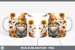 Autumn Boho Gnome Mug Wrap Sublimation Coffee Cup Designs Product Image 1
