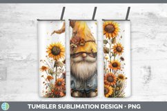 Autumn Boho Gnome Tumbler Sublimation 20 oz Skinny Tumbler D Product Image 1