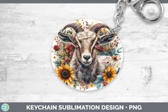 Autumn Boho Goat Keychain Sublimation Keyring Designs Product Image 1