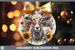 Autumn Boho Goat Ornament Sublimation Bauble Designs Product Image 1