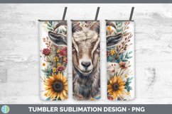 Autumn Boho Goat Tumbler Sublimation 20 oz Skinny Tumbler De Product Image 1