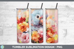 Boho Baby Budgie Tumbler Sublimation 20 oz Skinny Tumbler De Product Image 1