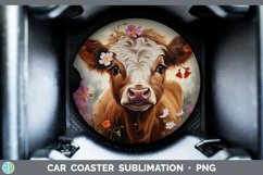 Boho Baby Bull Car Coaster Sublimation Coaster Designs Product Image 1
