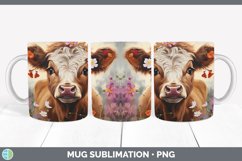 Boho Baby Bull Mug Wrap Sublimation Coffee Cup Designs Product Image 1