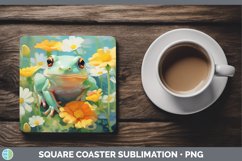 Boho Baby Bullfrog Square Coaster Sublimation Coaster Design Product Image 1