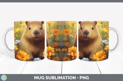Boho Baby Capybara Mug Wrap Sublimation Coffee Cup Designs Product Image 1