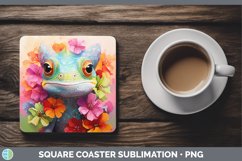Boho Baby Chameleon Square Coaster Sublimation Coaster Desig Product Image 1