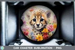 Boho Baby Cheetah Car Coaster Sublimation Coaster Designs Product Image 1