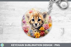 Boho Baby Cheetah Keychain Sublimation Keyring Designs Product Image 1
