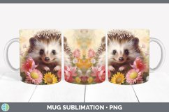 Boho Baby Hedgehog Mug Wrap Sublimation Coffee Cup Designs Product Image 1