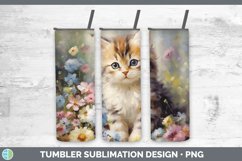 Boho Baby Kitten Tumbler Sublimation 20 oz Skinny Tumbler De Product Image 1