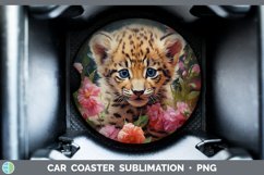 Boho Baby Leopard Car Coaster Sublimation Coaster Designs Product Image 1