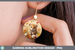 Boho Baby Mouse Round Earrings Sublimation Earrings Designs Product Image 1