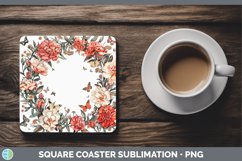 GorgeousAdd a Name Flowers Square Coaster design.