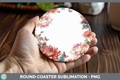 GorgeousAdd a Name Flowers Round Coaster design.
