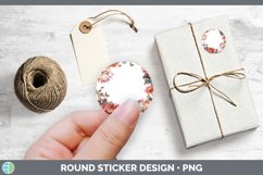 Add a Name Flowers Chrysanthemum Stickers | Round Labels Des Product Image 1
