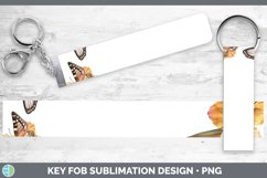 Add a Name Flowers Freesia Key Fob Sublimation Wristlet Desi Product Image 1