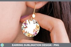 GorgeousAdd a Name Flowers Round Earrings design.