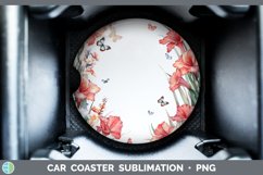 GorgeousAdd a Name Flowers Car Coaster design.