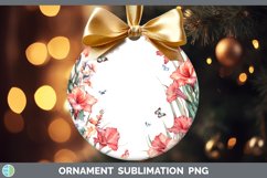 Add a Name Flowers Gladiolus Ornament Sublimation Bauble Des Product Image 1