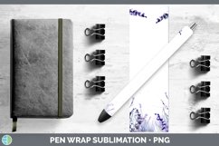 Add a Name Flowers Lavender Pen Wrap Sublimation Epoxy Pen D Product Image 1