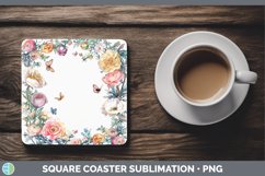 GorgeousAdd a Name Flowers Square Coaster design.